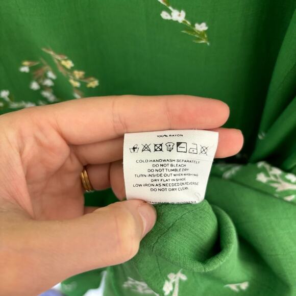 Faithfull The Brand Emilia Green Floral Midi Dress - Picture 9 of 9